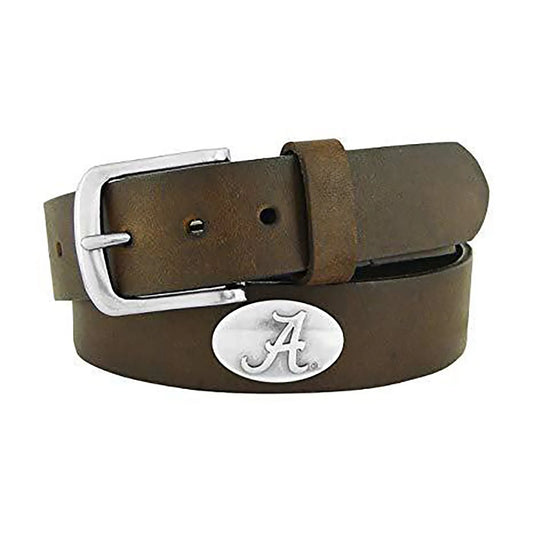 Zeppro No Tip Leather Belt with Alabama Conch (2 colors)