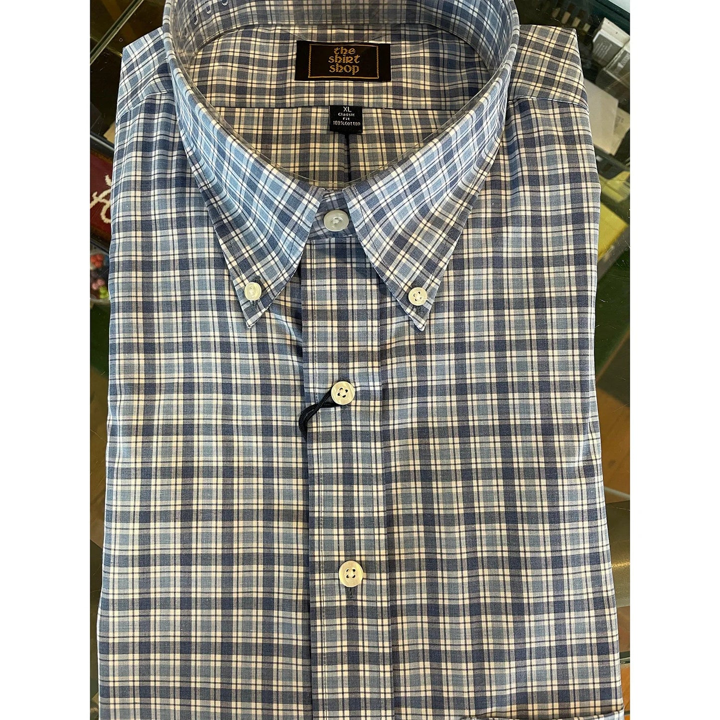 Shirt Shop Button Down - Marco Blue and White Button Down
