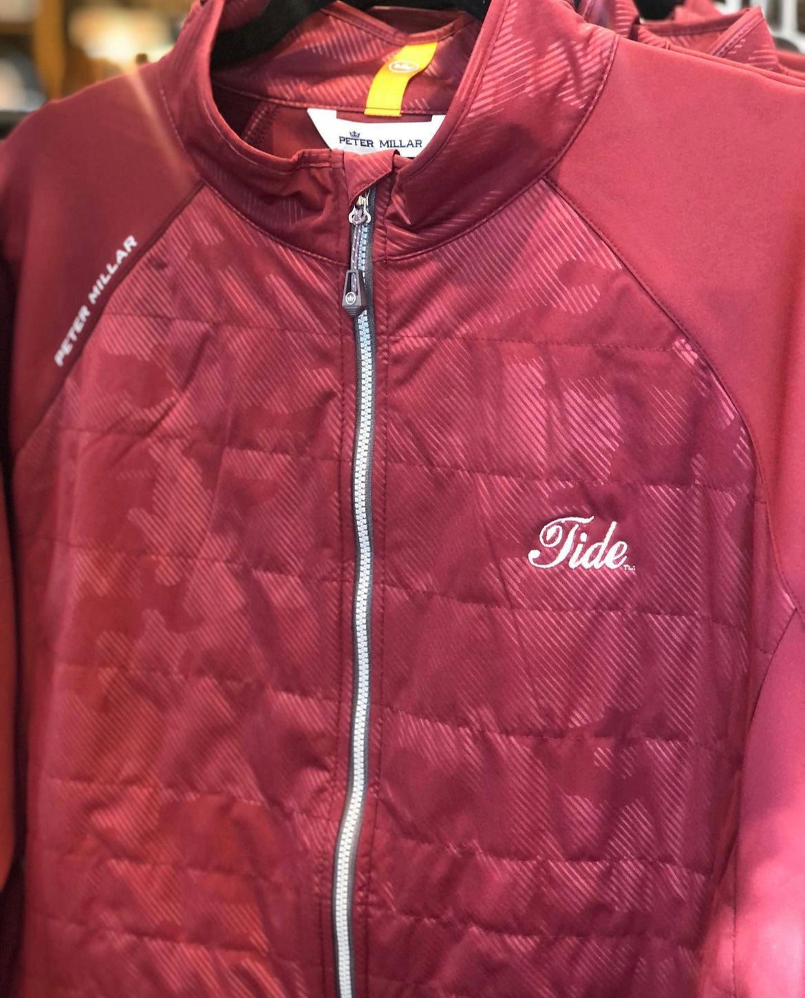 Peter Millar Merge Camo Full Zip Jacket with Tide Logo
