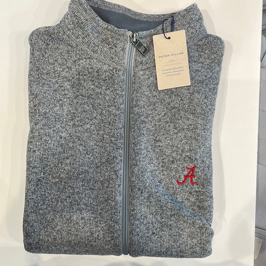 Peter Millar Grey Sweater Fleece Vest (Script A)