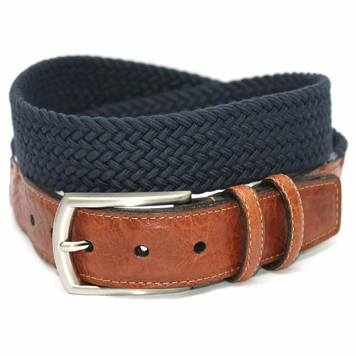 Torino Cotton Elastic Belt with Leather Tabs (5 Colors)