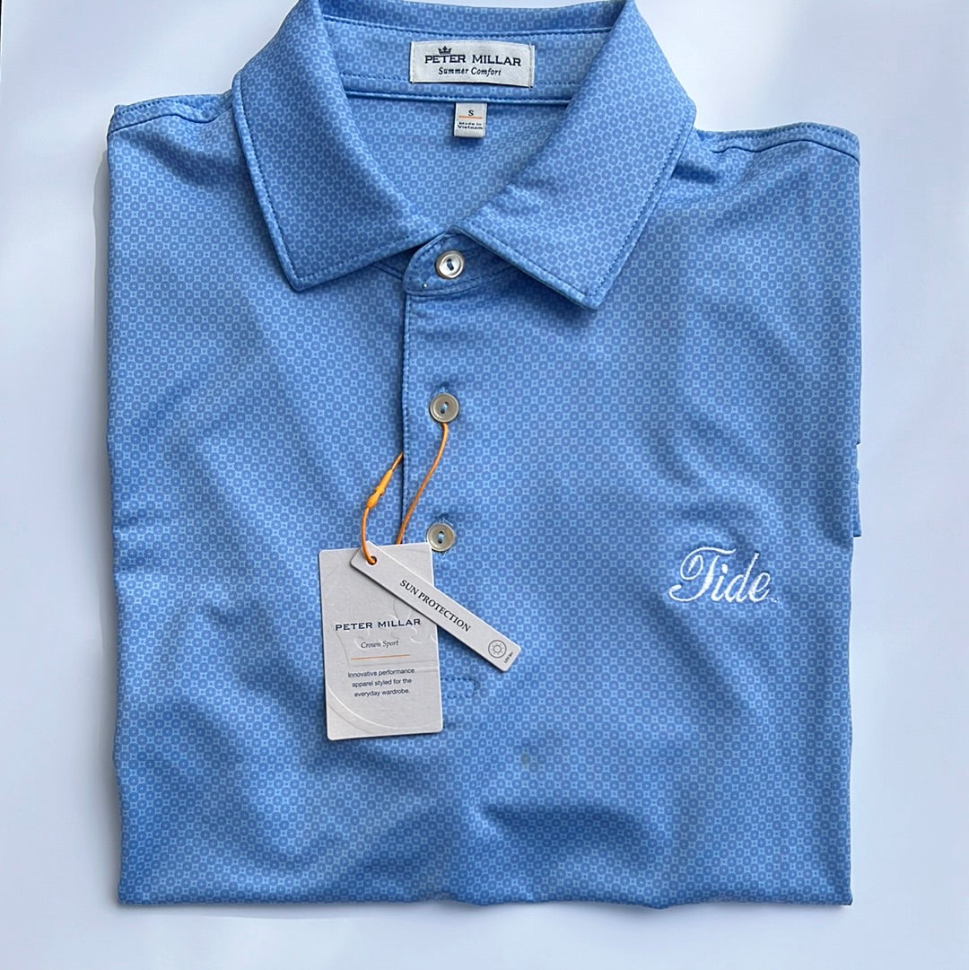 Peter Millar Cottage Blue Dolly Polo (Tide Script)