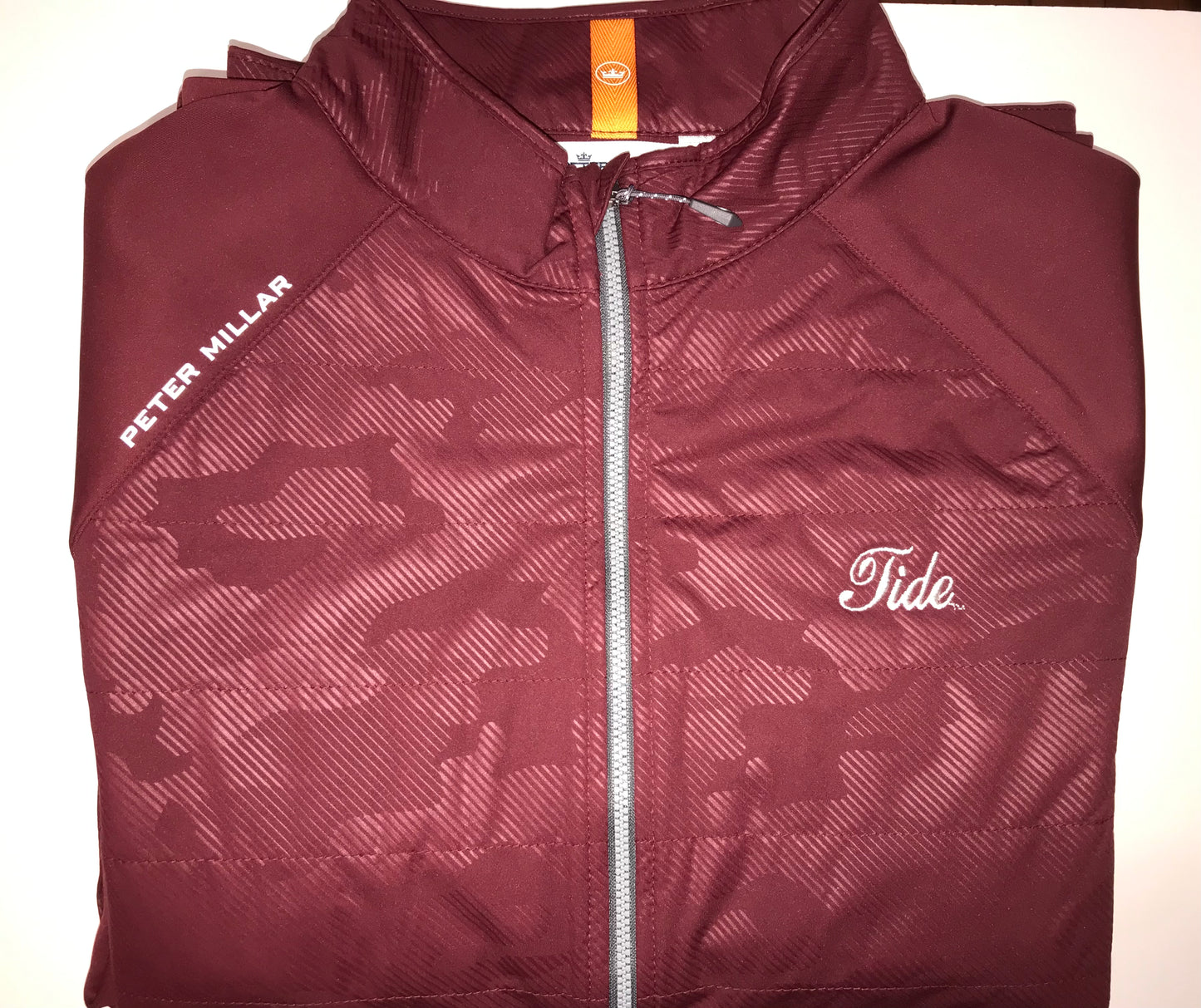 Peter Millar Merge Camo Full Zip Jacket with Tide Logo