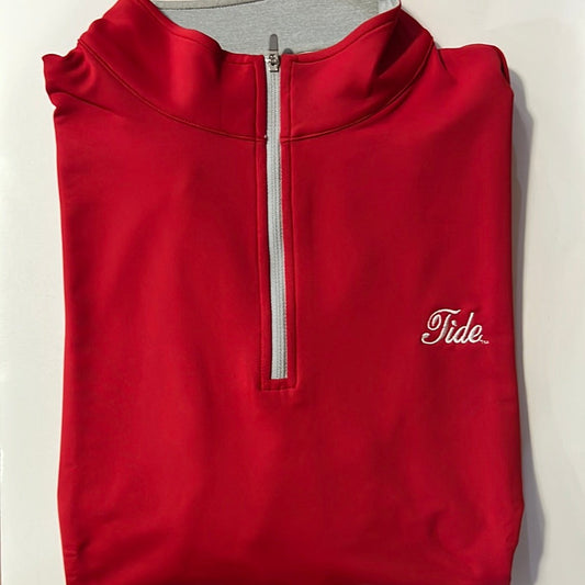 Peter Millar Crimson Solid Perth Quarter Zip (Tide Script)