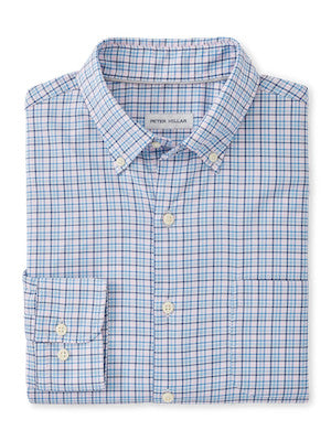 Peter Millar Eddings Cotton-Stretch Sport Shirt (Atlantic Blue)