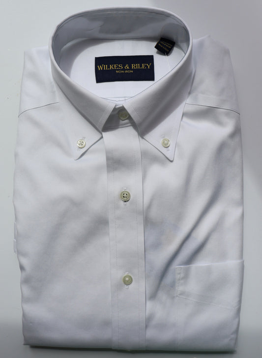 The Shirt Shop Dress Shirt - White Button Down (Average Sleeve Length)